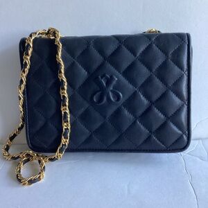 Jay Herbert New York Bag Black Quilted Vintage Made in Korea 80s Logo